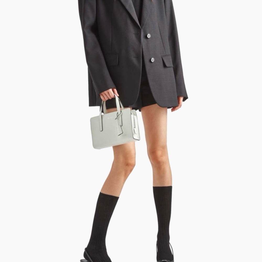 Prada Re-Edition 1995 Tote Spazzolato Leather White - Picture 13 of 14